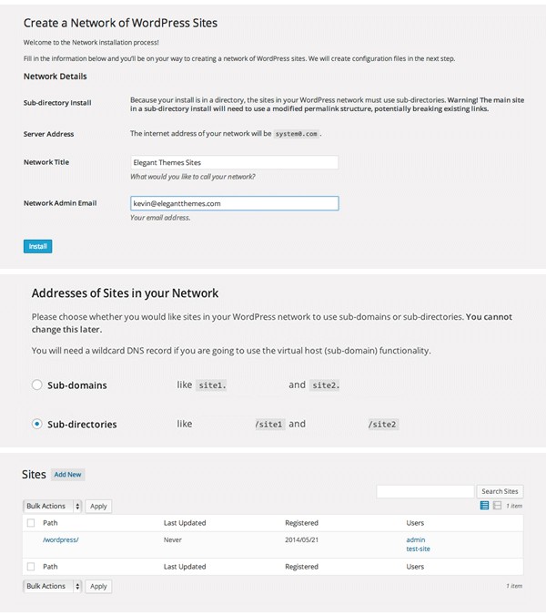 wordpress multisite_screen_install