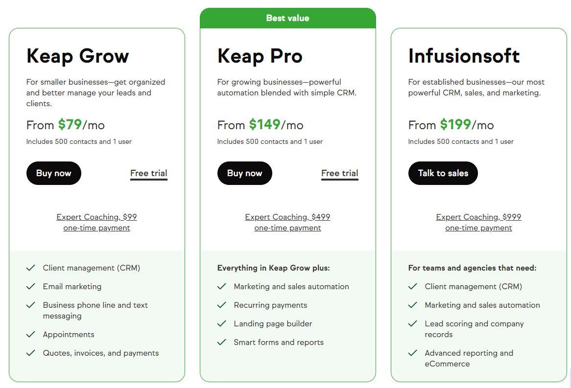 pricing and services